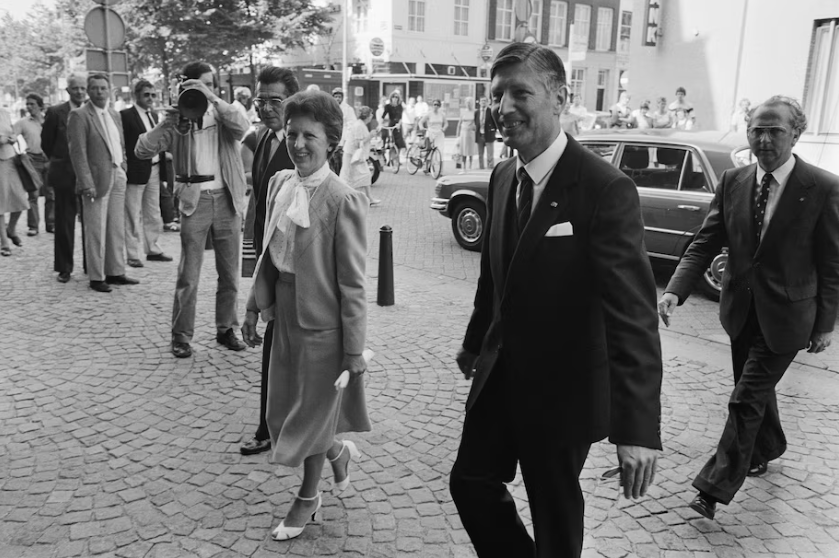 Former Dutch Prime Minister Dries Van Agt And His Wife, Eugenie, In Den Bosch, The Netherlands, In June 1983. (IMAGO/Piemag/Reuters)